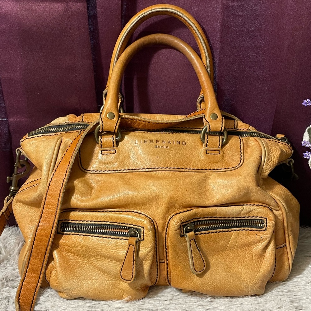Vintage LIEBESKIND Berlin Brown Leather Handbag - Picture 2 of 13